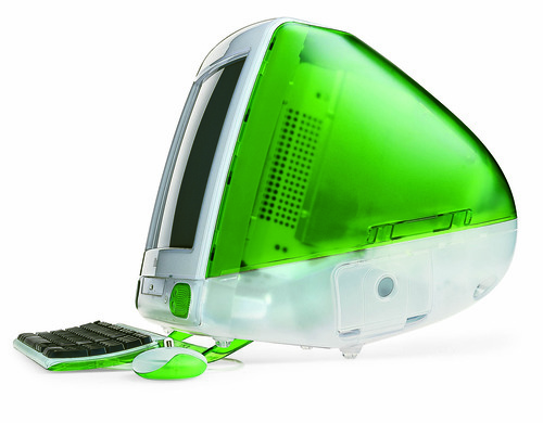 photo: a lime green iMac G3